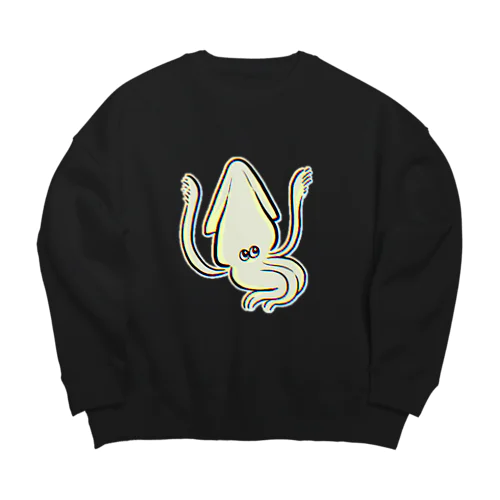 正座のいかちゃん Big Crew Neck Sweatshirt