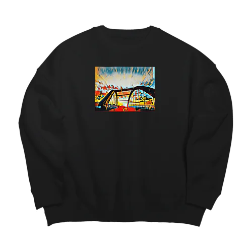 🌟Suspension bridge🚗 Big Crew Neck Sweatshirt