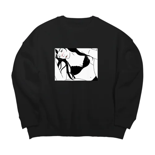 こっち向いてよ Big Crew Neck Sweatshirt