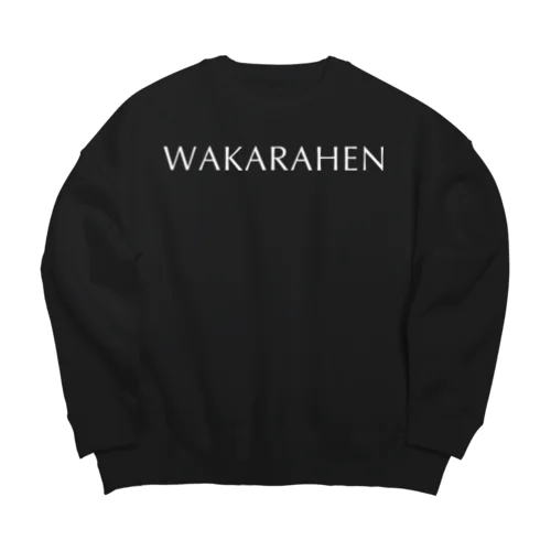 WAKARAHEN（わからへん）白 Big Crew Neck Sweatshirt