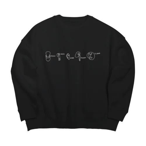 HOLD MAN 前面ver Big Crew Neck Sweatshirt