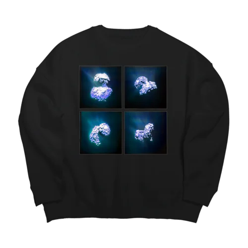 Rosetta [blue] Big Crew Neck Sweatshirt