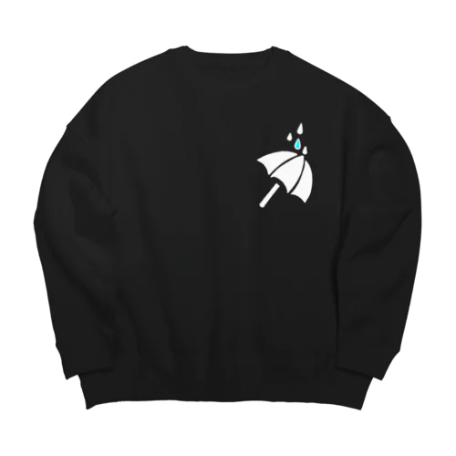 雨男雨女(白) Big Crew Neck Sweatshirt