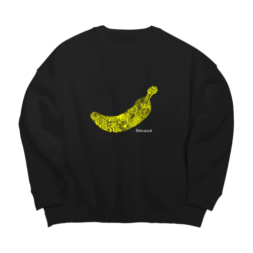 バナナの細密画 Big Crew Neck Sweatshirt