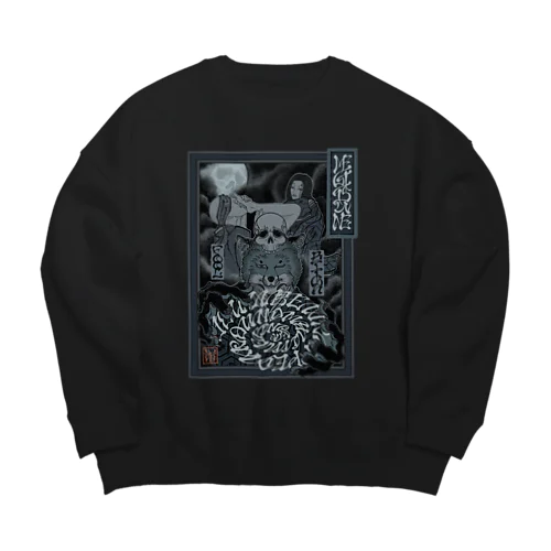 Megitsune Ukiyoe Style スウェット Big Crew Neck Sweatshirt