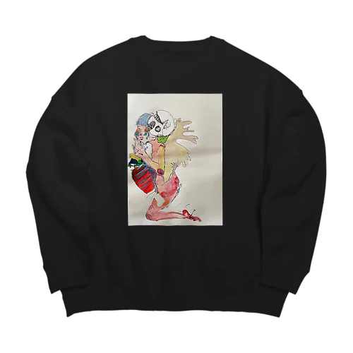 ある日の痛みと脅威 Big Crew Neck Sweatshirt