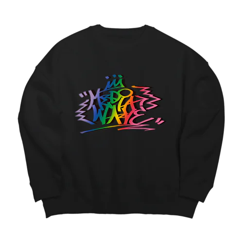 MediaWaveタギング Big Crew Neck Sweatshirt