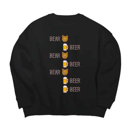 ビールデザインTシャツ「ベアビアベアビアベアビアビア」（Tシャツ・パーカー・グッズ・ETC） Big Crew Neck Sweatshirt