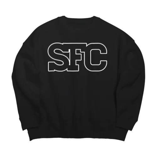 純白枠のシーフードケーキ Big Crew Neck Sweatshirt