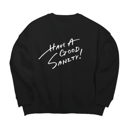 ハバサニ！_白字 Big Crew Neck Sweatshirt