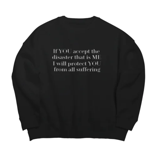 災厄（ガーリー） Big Crew Neck Sweatshirt