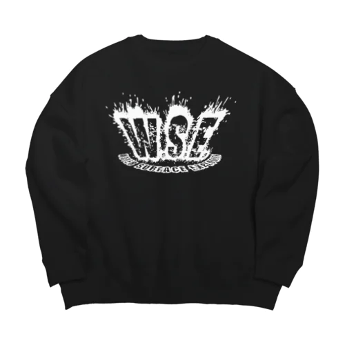 WSEオリジナルロゴ　白プリント Big Crew Neck Sweatshirt