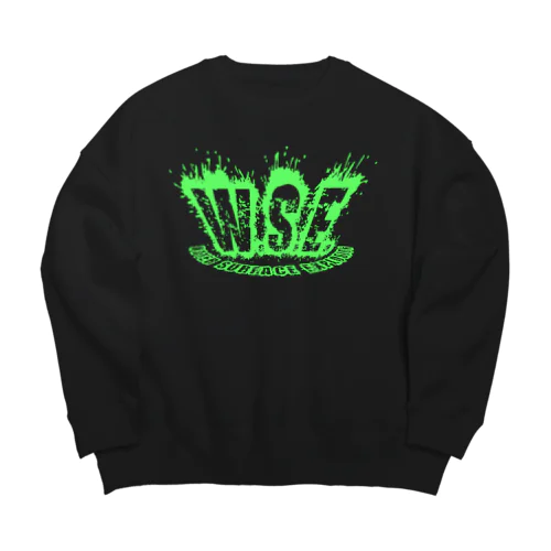 WSEオリジナルロゴ　緑プリント Big Crew Neck Sweatshirt