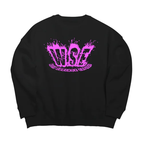 WSEオリジナルロゴ　ピンクプリント Big Crew Neck Sweatshirt