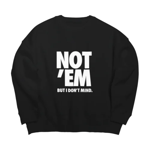 オレたちのモーニングルーティーン_白 Big Crew Neck Sweatshirt