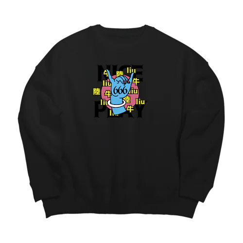 NICE PLAY【666】 Big Crew Neck Sweatshirt