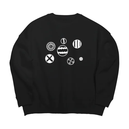 白　男女兼用シンプルでかわいいデザイン  Big Crew Neck Sweatshirt