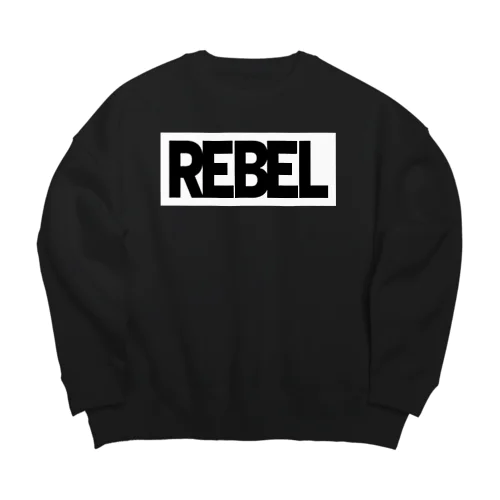 REBEL WHITE Big Crew Neck Sweatshirt