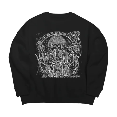 ガネーシャ神022 Big Crew Neck Sweatshirt