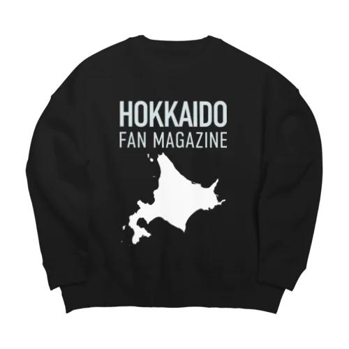 北海道ファンマガジン白ロゴ Big Crew Neck Sweatshirt