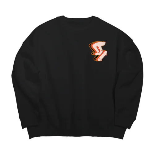 オレンジスケボー🛹　ワンポイントver Big Crew Neck Sweatshirt