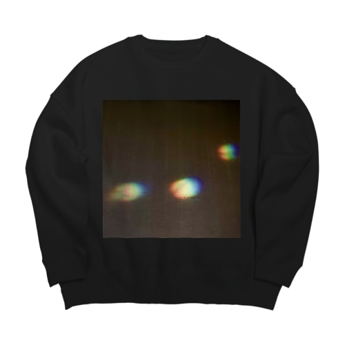 光の足跡-正方形 Big Crew Neck Sweatshirt