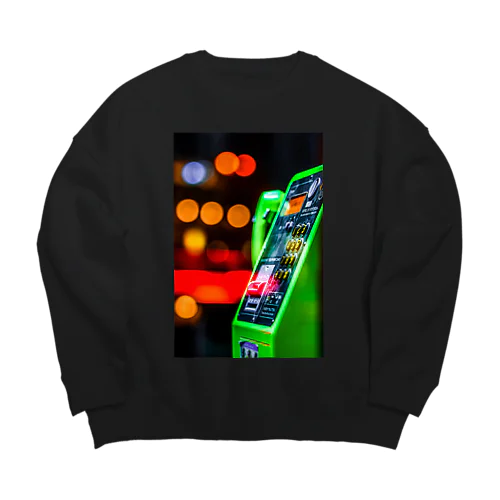 夜のテレフォンBOX Big Crew Neck Sweatshirt