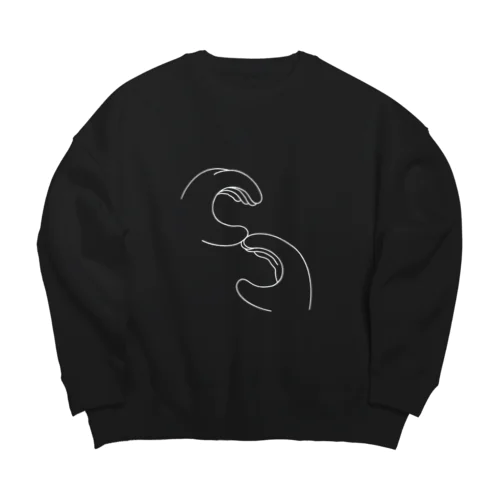 S_01_濃色ボディ Big Crew Neck Sweatshirt