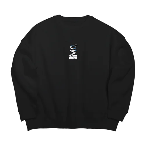 IMO,ブルー Big Crew Neck Sweatshirt