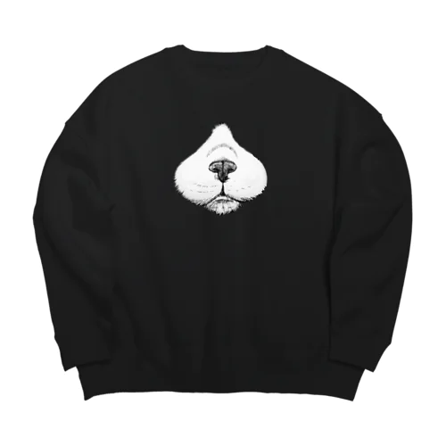 ニンニク（ハチワレ猫の鼻まわり） Big Crew Neck Sweatshirt