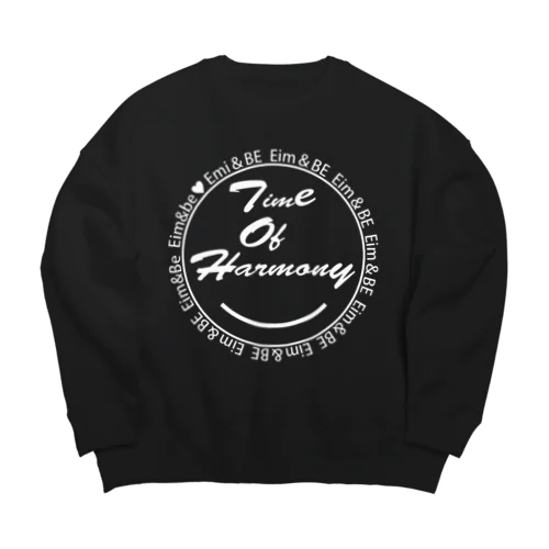 Time of harmony (ホワイトロゴ) Big Crew Neck Sweatshirt