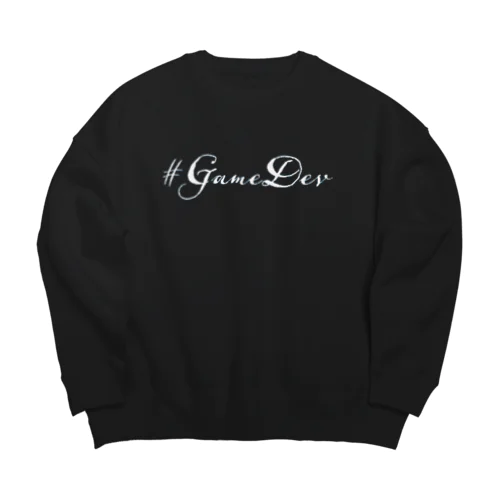 #GameDev・黒 Big Crew Neck Sweatshirt