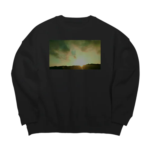 秋空（朝焼け） Big Crew Neck Sweatshirt