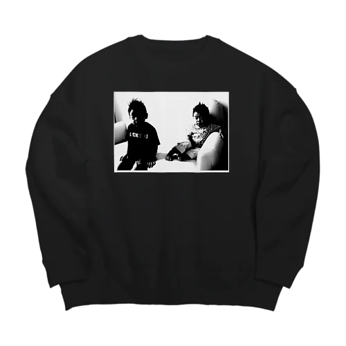 兄が尖るならば弟も尖らねばなるまい Big Crew Neck Sweatshirt