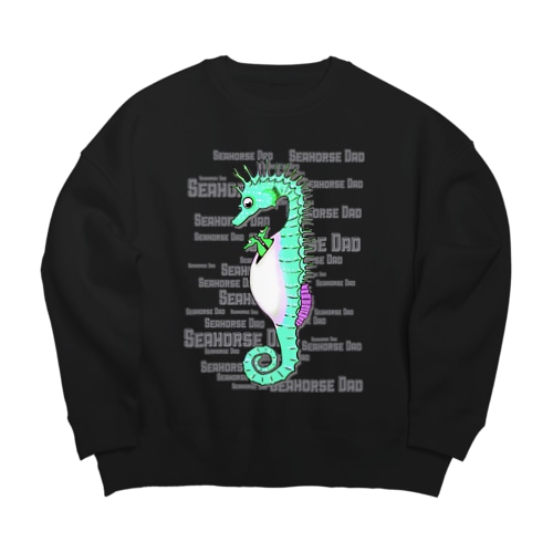 Seahorse Dad グリーン Big Crew Neck Sweatshirt