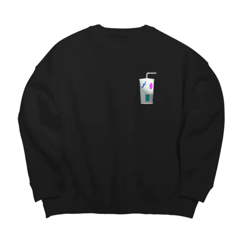 80年代のドリンクカップ Big Crew Neck Sweatshirt