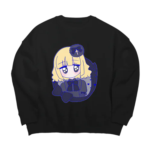 ゴシックロリィタちゃん🖤 Big Crew Neck Sweatshirt