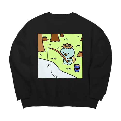 フィッシングめろんペン Big Crew Neck Sweatshirt