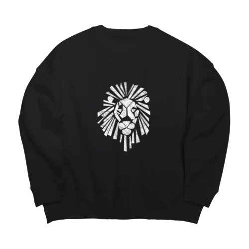 ホワイトライオンマーク Big Crew Neck Sweatshirt