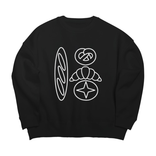 パン　白 Big Crew Neck Sweatshirt
