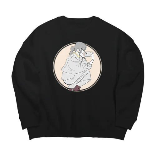 自撮りちゃん Big Crew Neck Sweatshirt