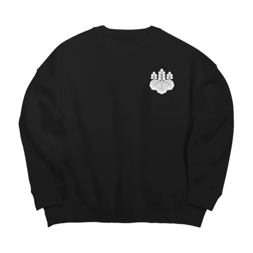 豊臣秀吉/太閤/五七の桐/ホワイト Big Crew Neck Sweatshirt