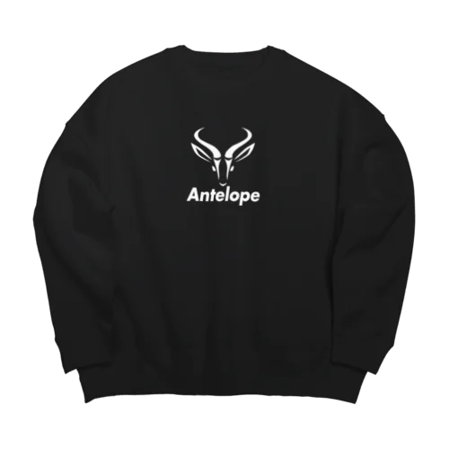 Antelope White ロゴ ビッグシルエットスウェット