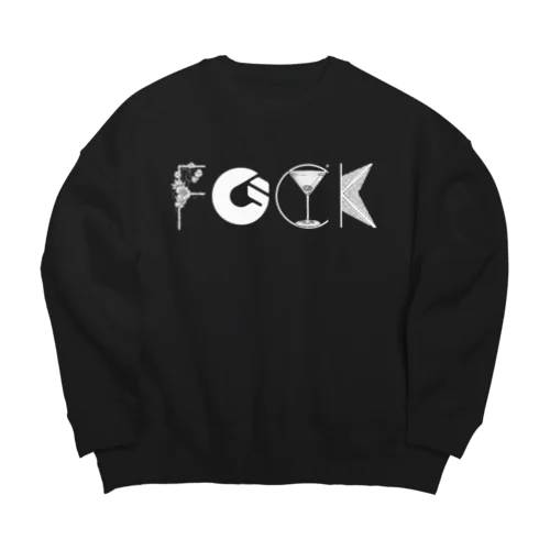 f"G"CK 白ロゴシリーズ Big Crew Neck Sweatshirt