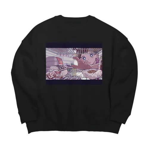 【字幕】 輪切り ちくわ の大冒険 Big Crew Neck Sweatshirt