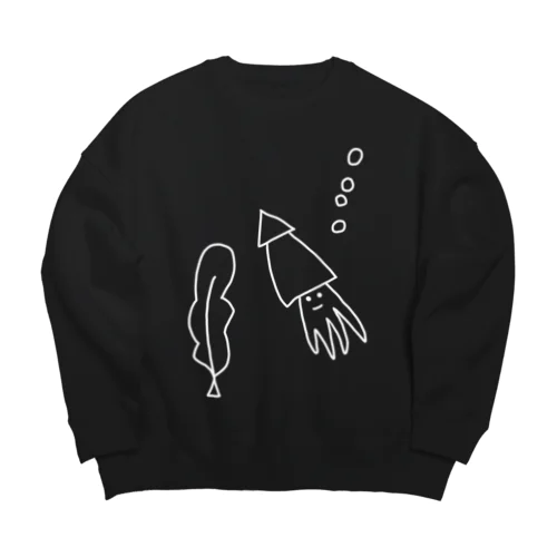 (　´・ω・｀　)すくうぃっど Big Crew Neck Sweatshirt