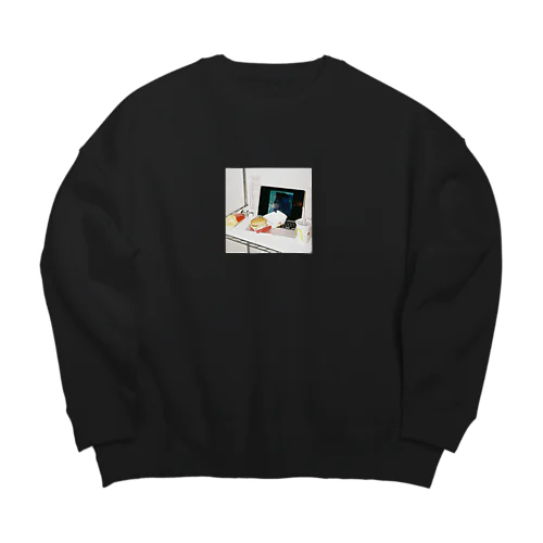 はんばーがー Big Crew Neck Sweatshirt