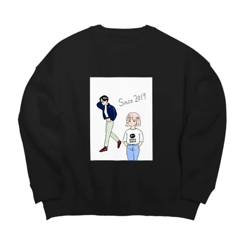 GEEKSRADIOスウェット ''視線''  smallイラスト Big Crew Neck Sweatshirt