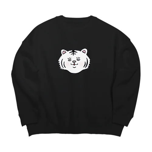 ホワイトタイガー　しろちゃん Big Crew Neck Sweatshirt