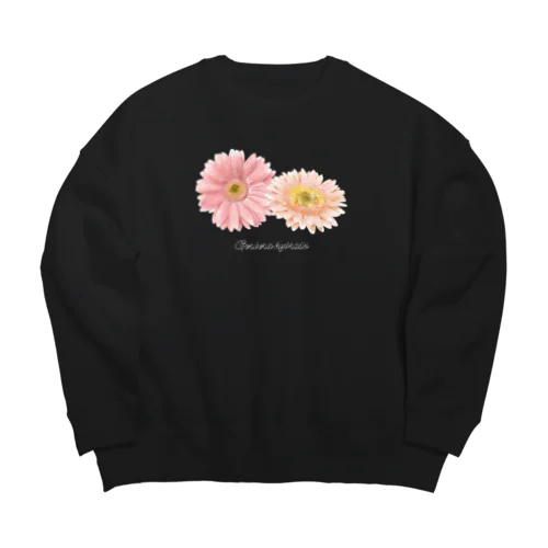 ガーベラ（ピンク） Big Crew Neck Sweatshirt